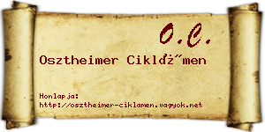 Osztheimer Ciklámen névjegykártya